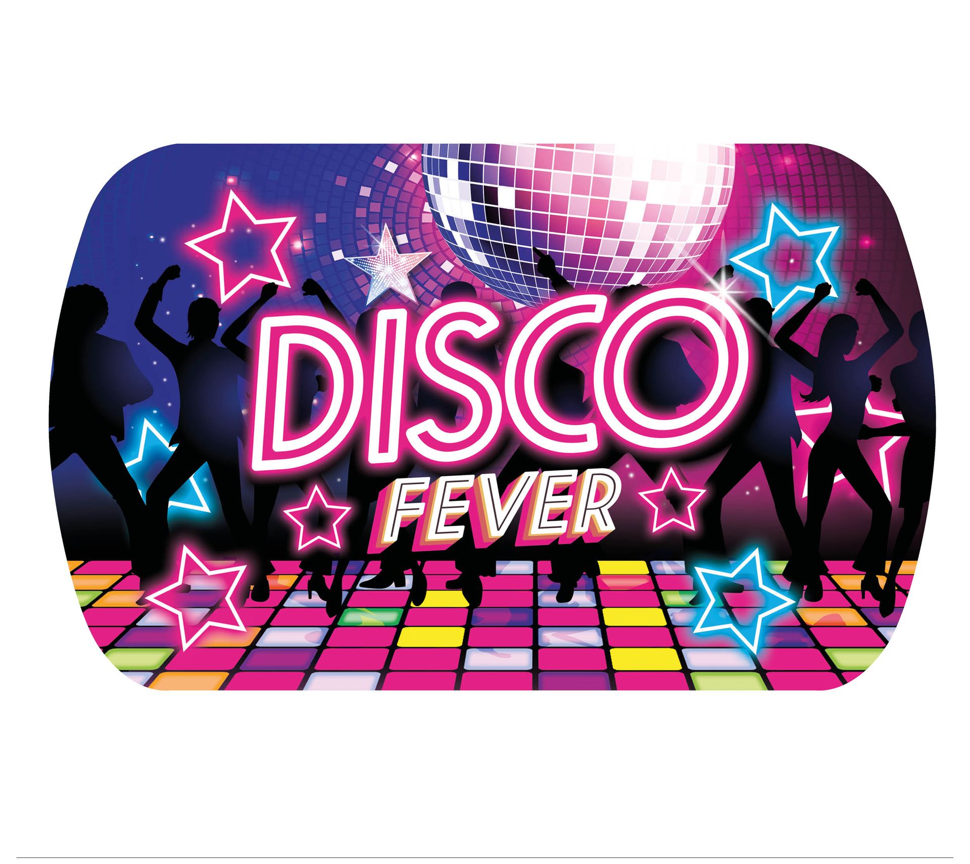 Disco fever thema dienblad