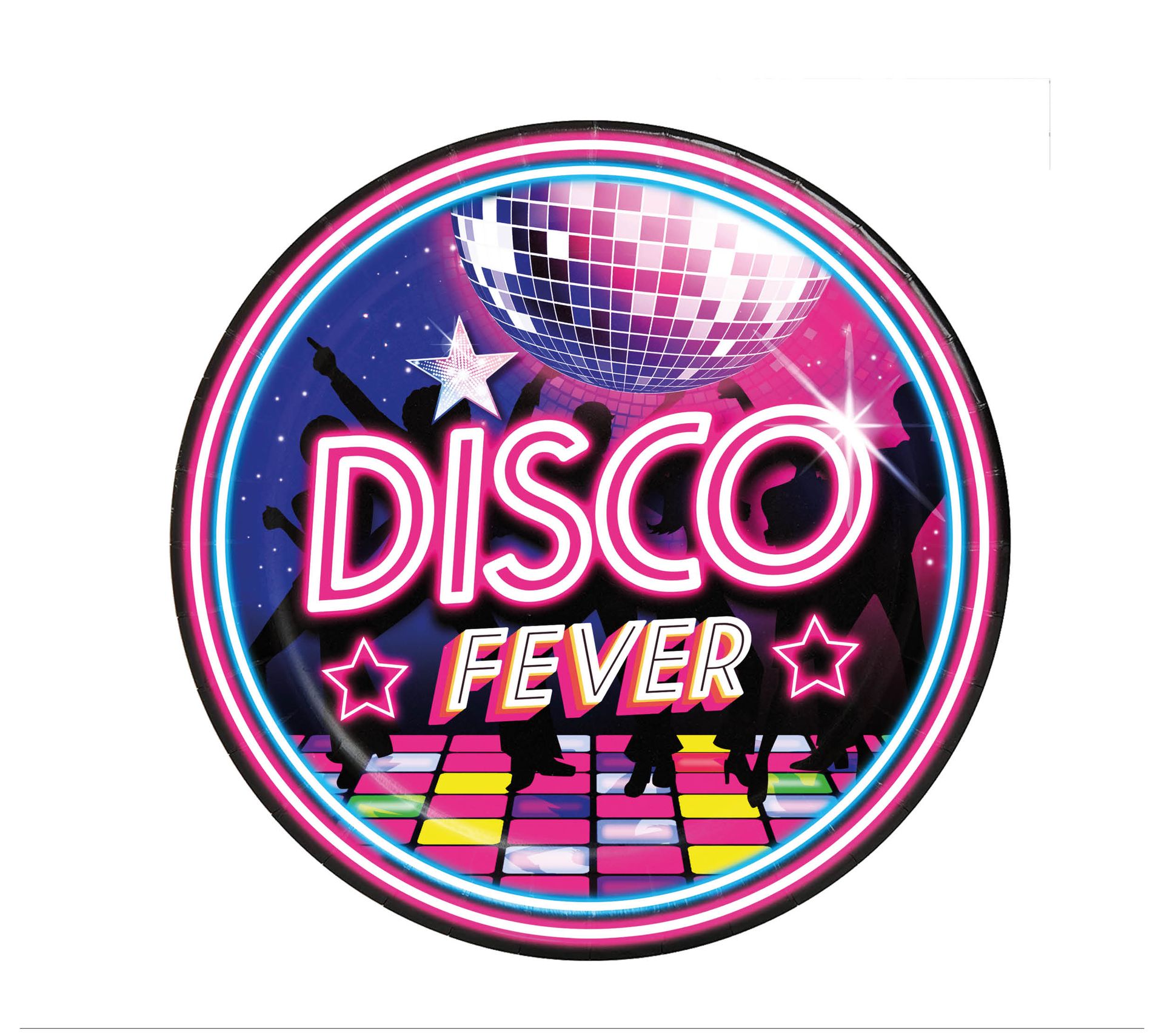 Disco fever thema wegwerp bordjes