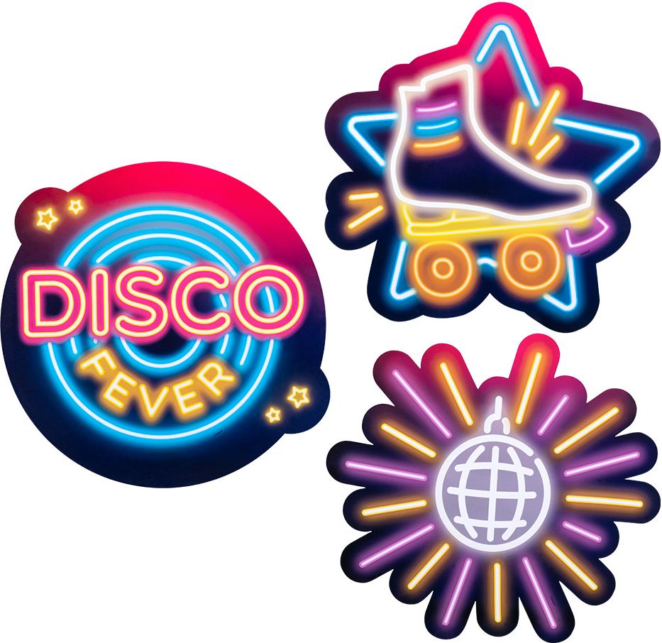 Publiciteit helaas Samengroeiing Disco fever themafeest decoratie