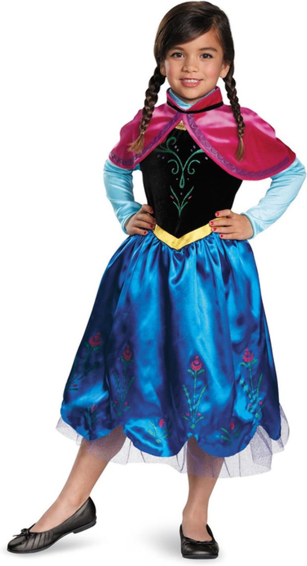 Disney Frozen Anna Meisjes Jurkje Blauw en Roze