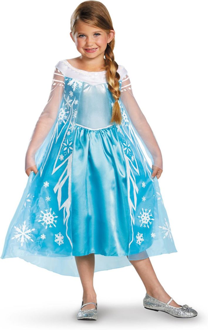 Disney Frozen Elsa Deluxe Meisjes Kostuum Blauw