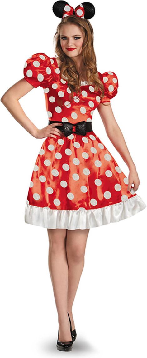 Disney Minnie Mouse Dames Kostuum Rood