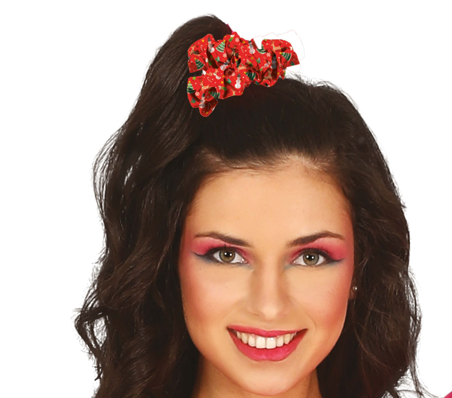 Foute kerst scrunchie rood