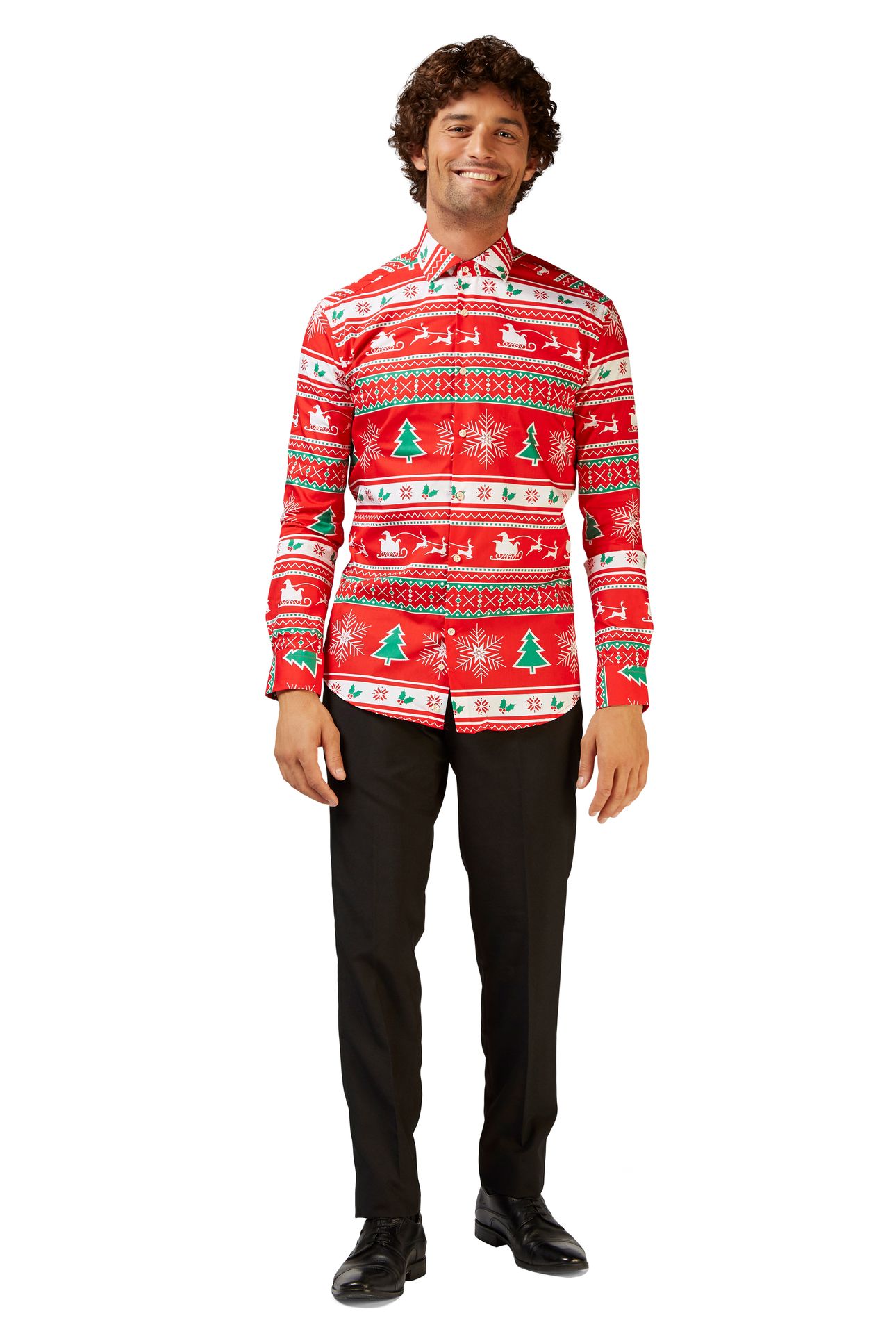 Foute kerstblouse Opposuits rood