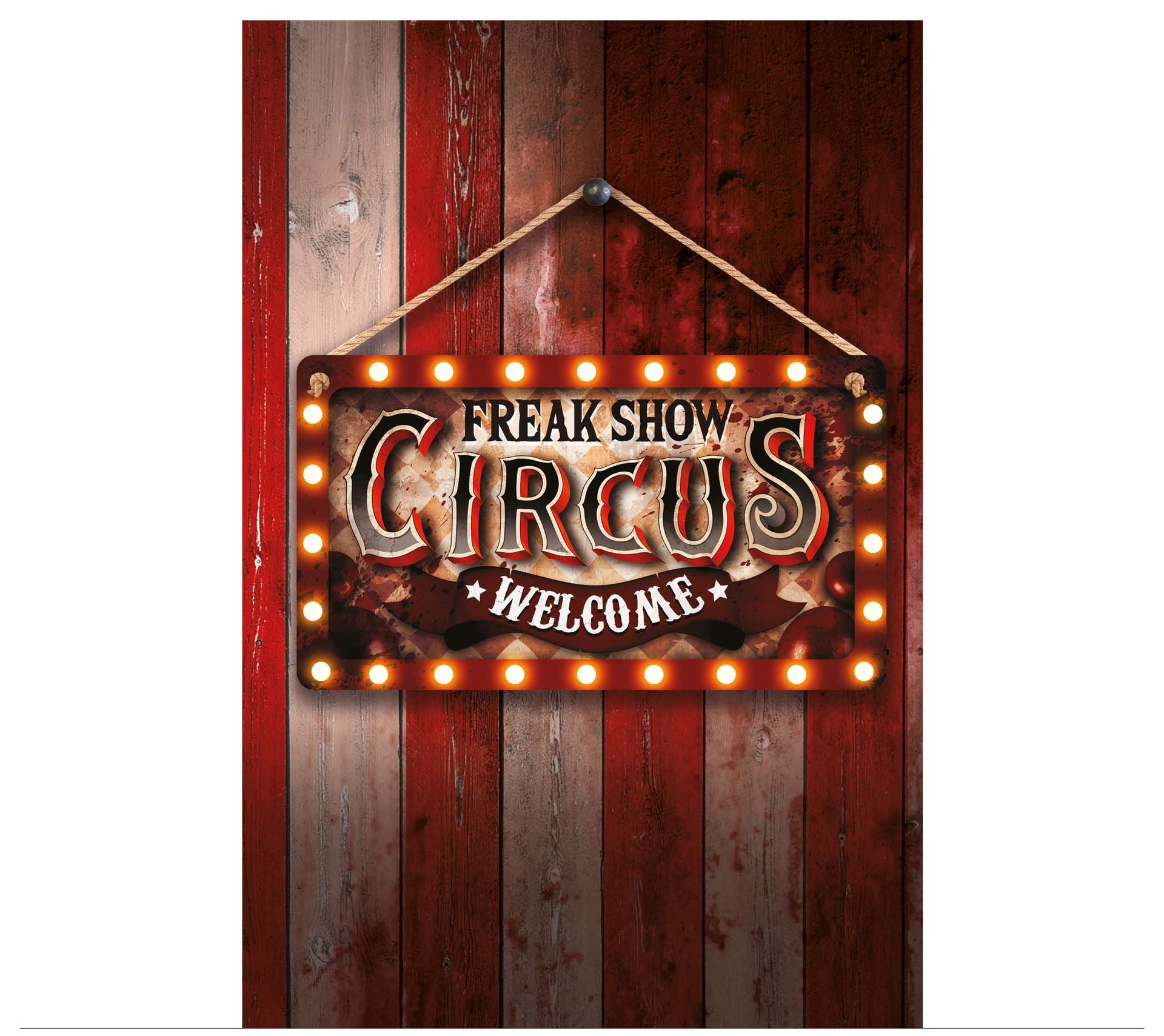 Freak show circus wandbord