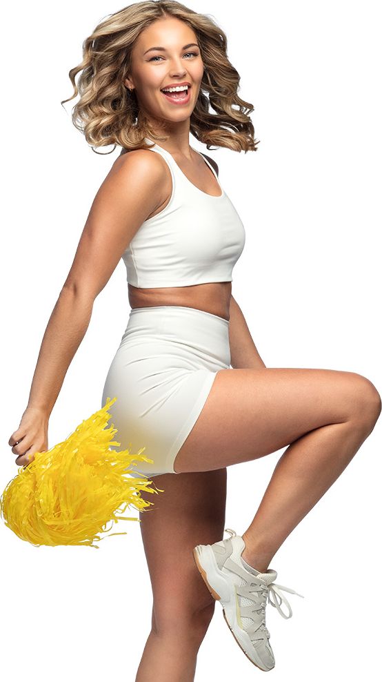 Gele Cheerleader Pompom 34 cm