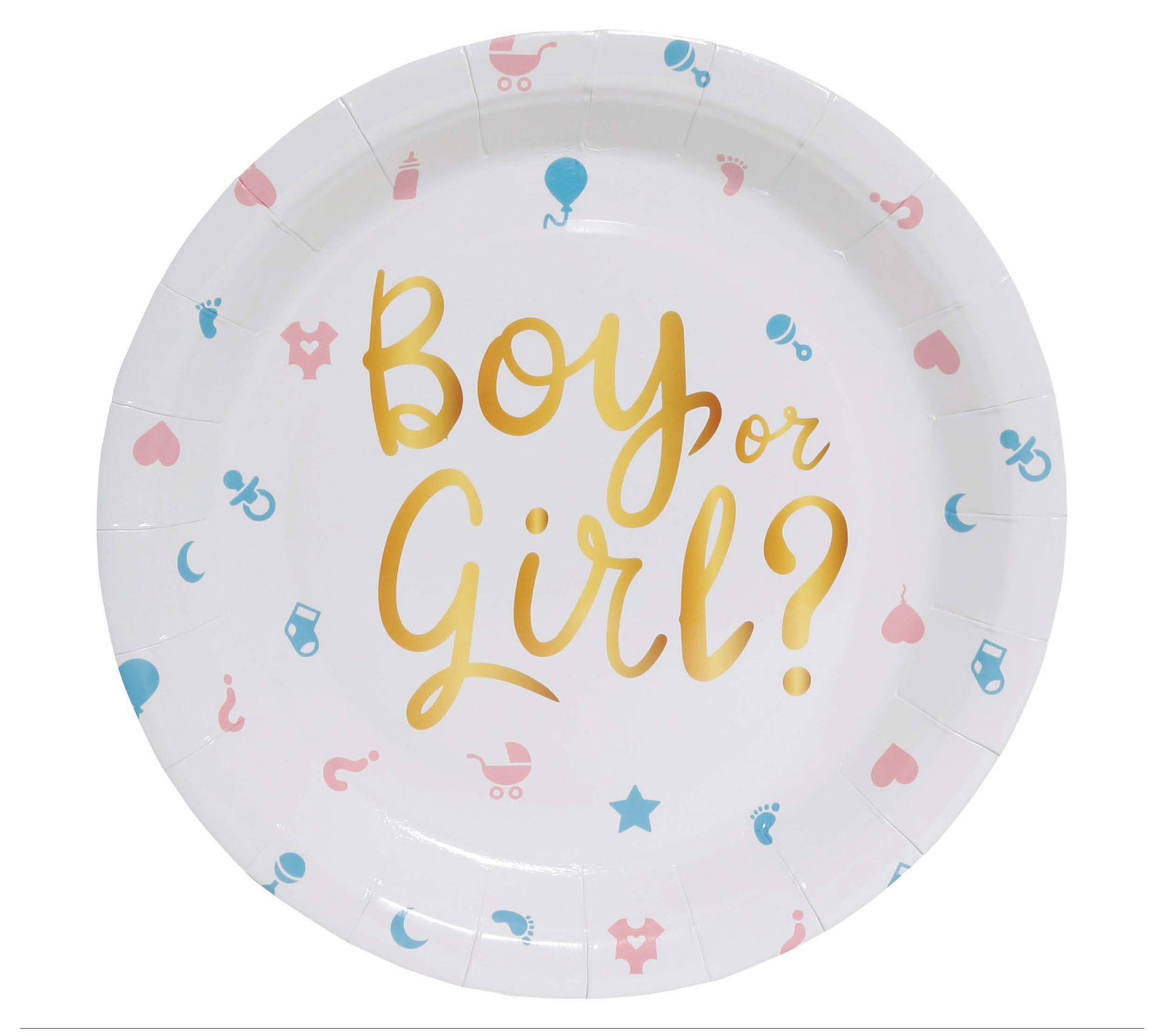 Gender reveal baby wegwerp bordjes