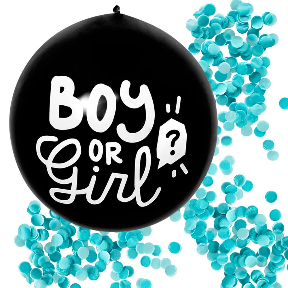 Gender reveal party latex ballon blauwe vulling