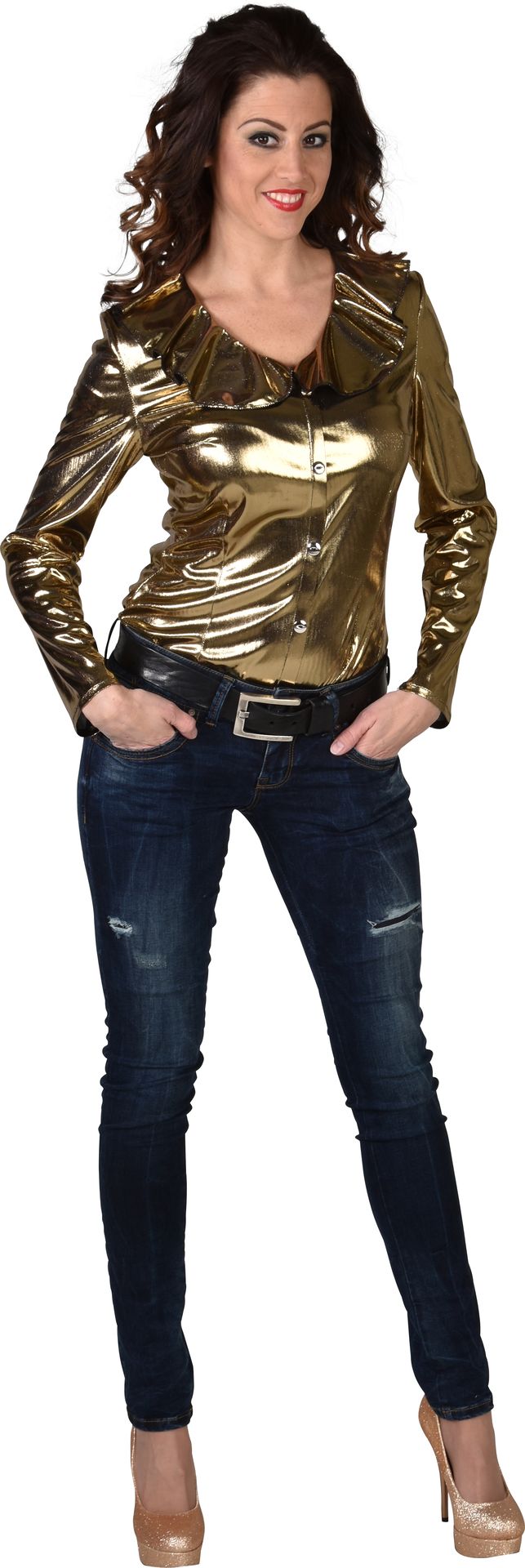 Regelen onderpand explosie Gouden blouse dames | Carnavalskleding.nl
