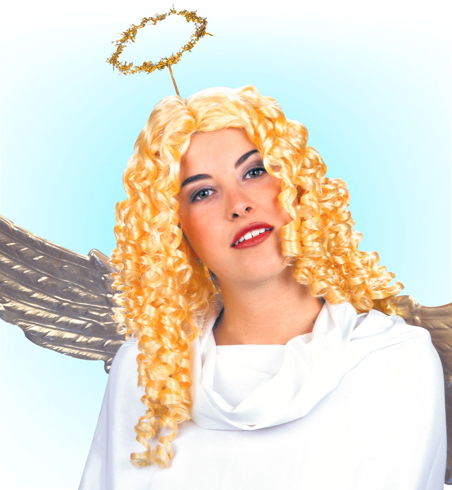 Lyrisch Savant Echter Gouden engel pruik met krullen | Carnavalskleding.nl