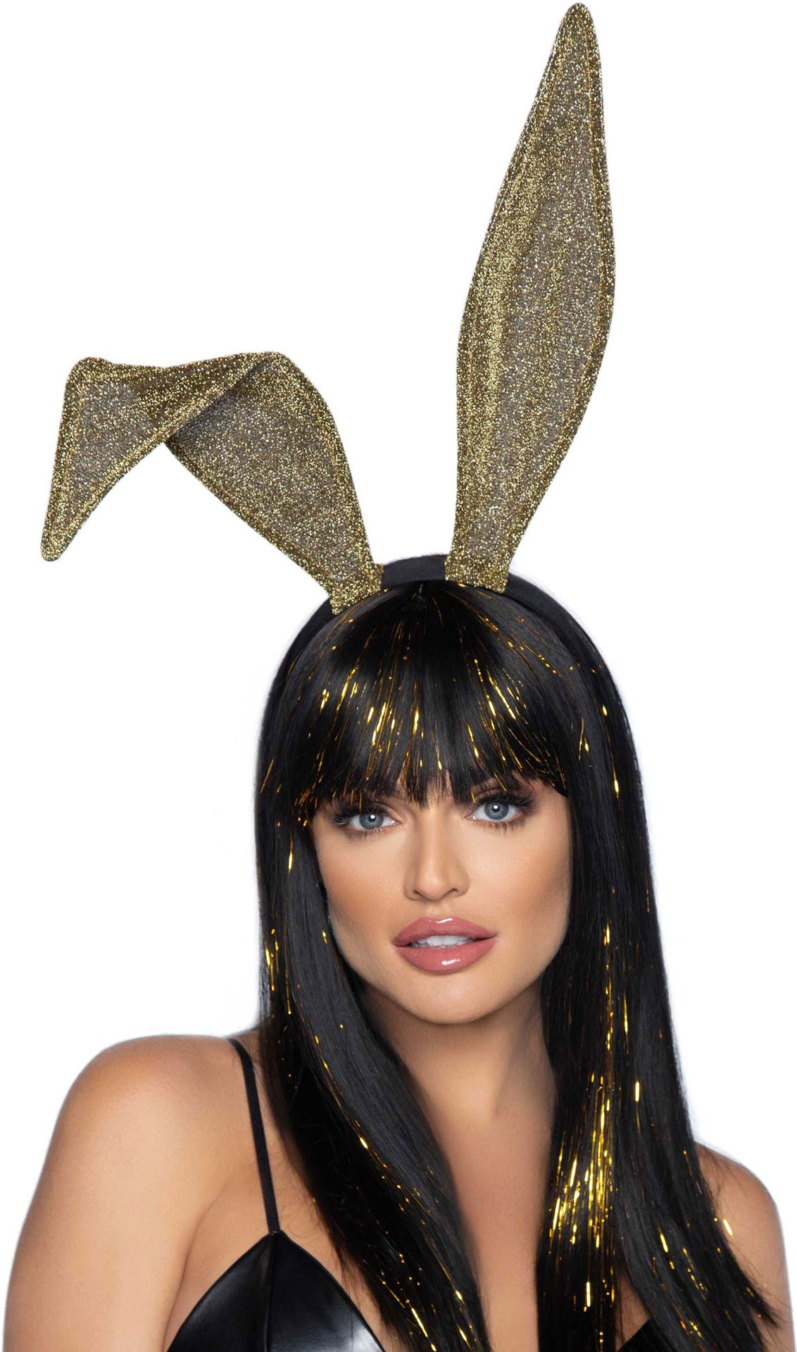 Gouden glitter bunny haarband