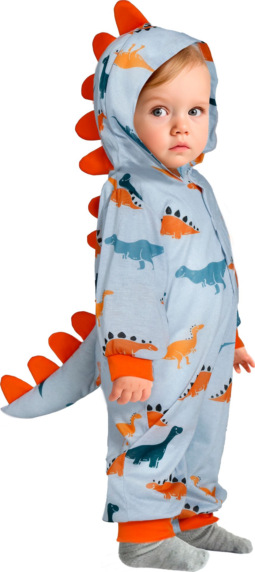 Grijze Dino Onesie Pyjama Baby's