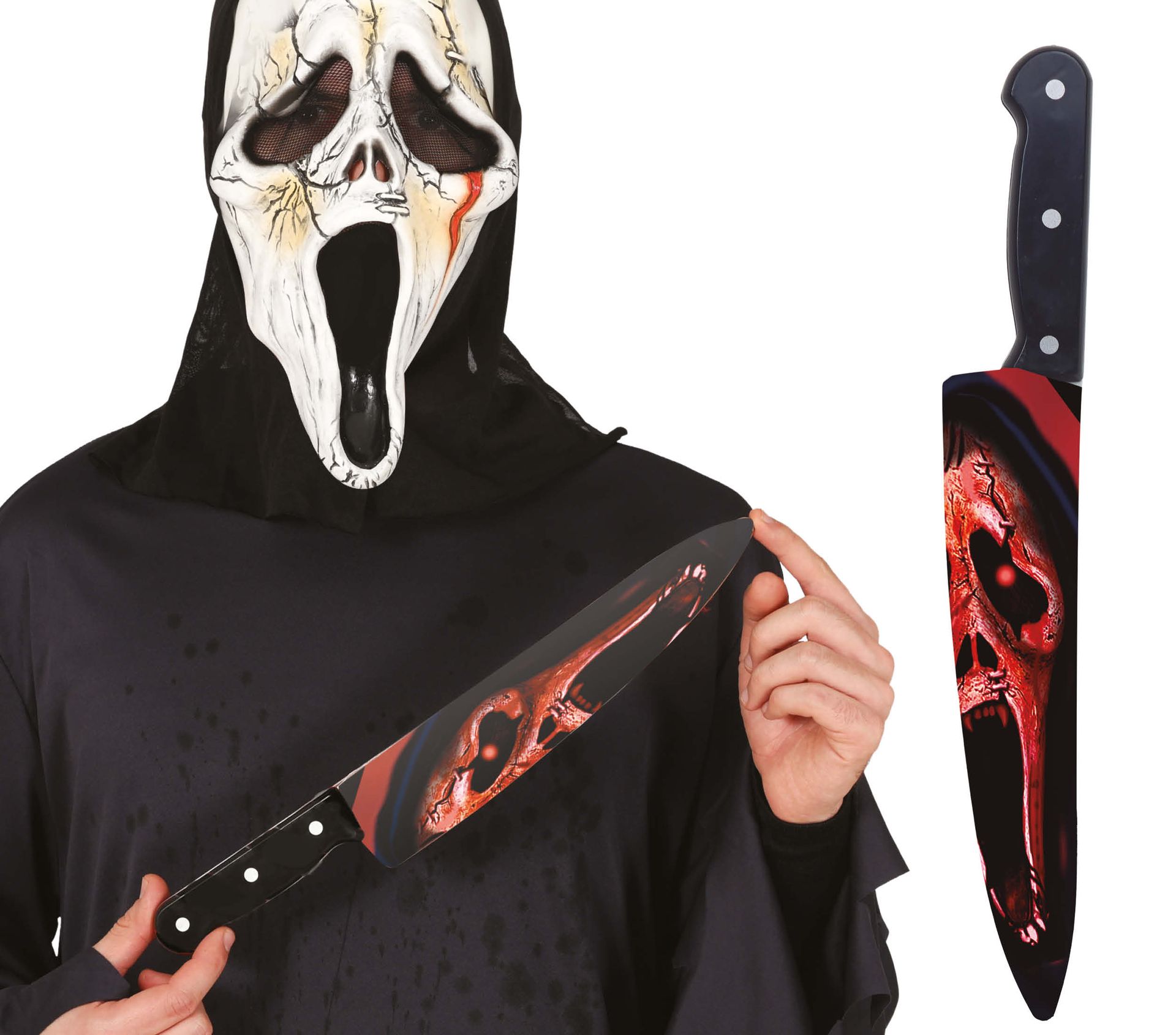 Grim reaper mes rood 37cm