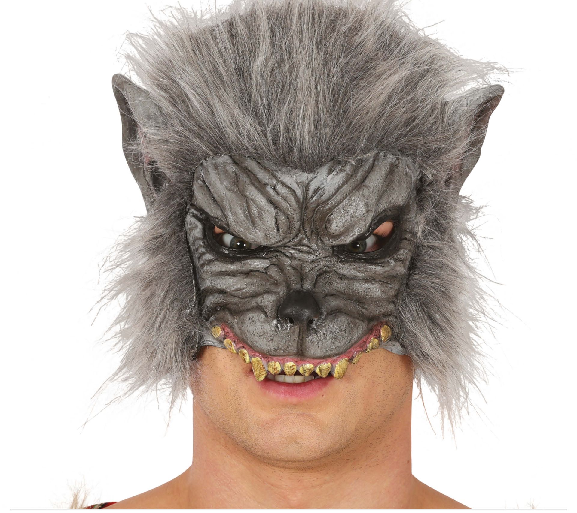 Grote boze wolf half masker