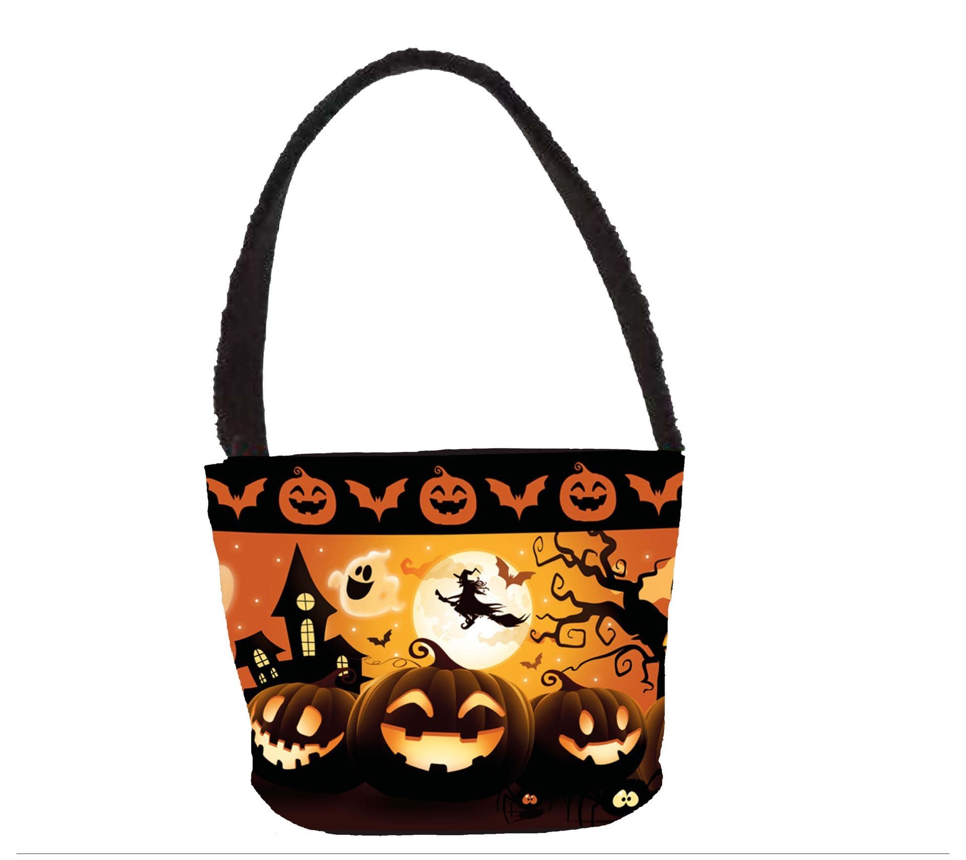 Halloween angry pumpkin snoepgoed tas