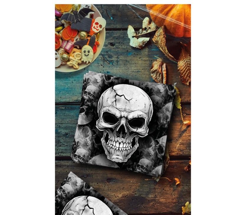 Halloween angry skull servetten