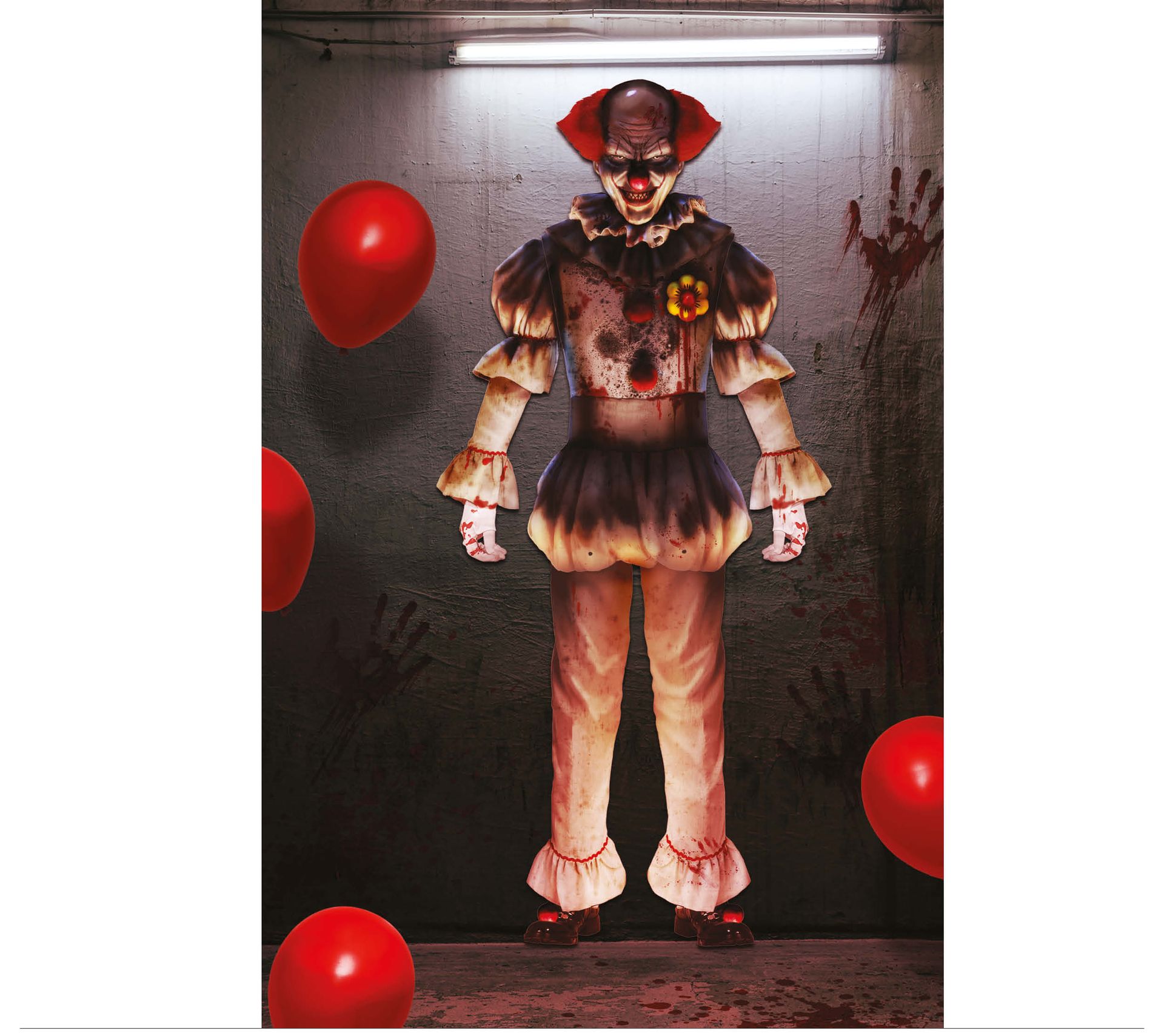 Halloween horror clown wanddecoratie