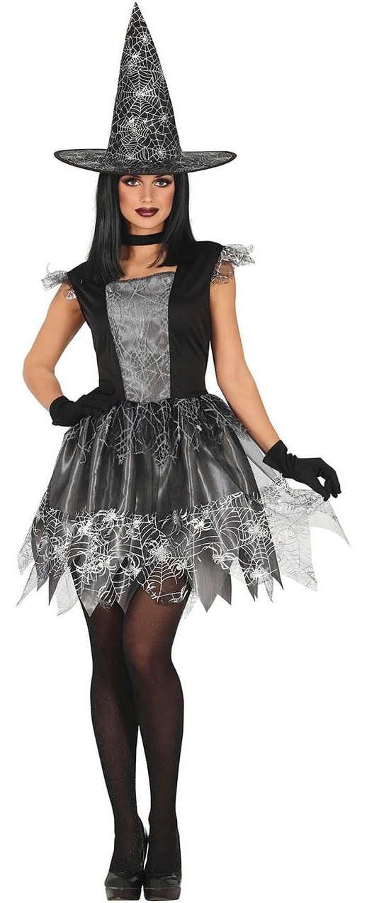 Halloween jurk zilver dames