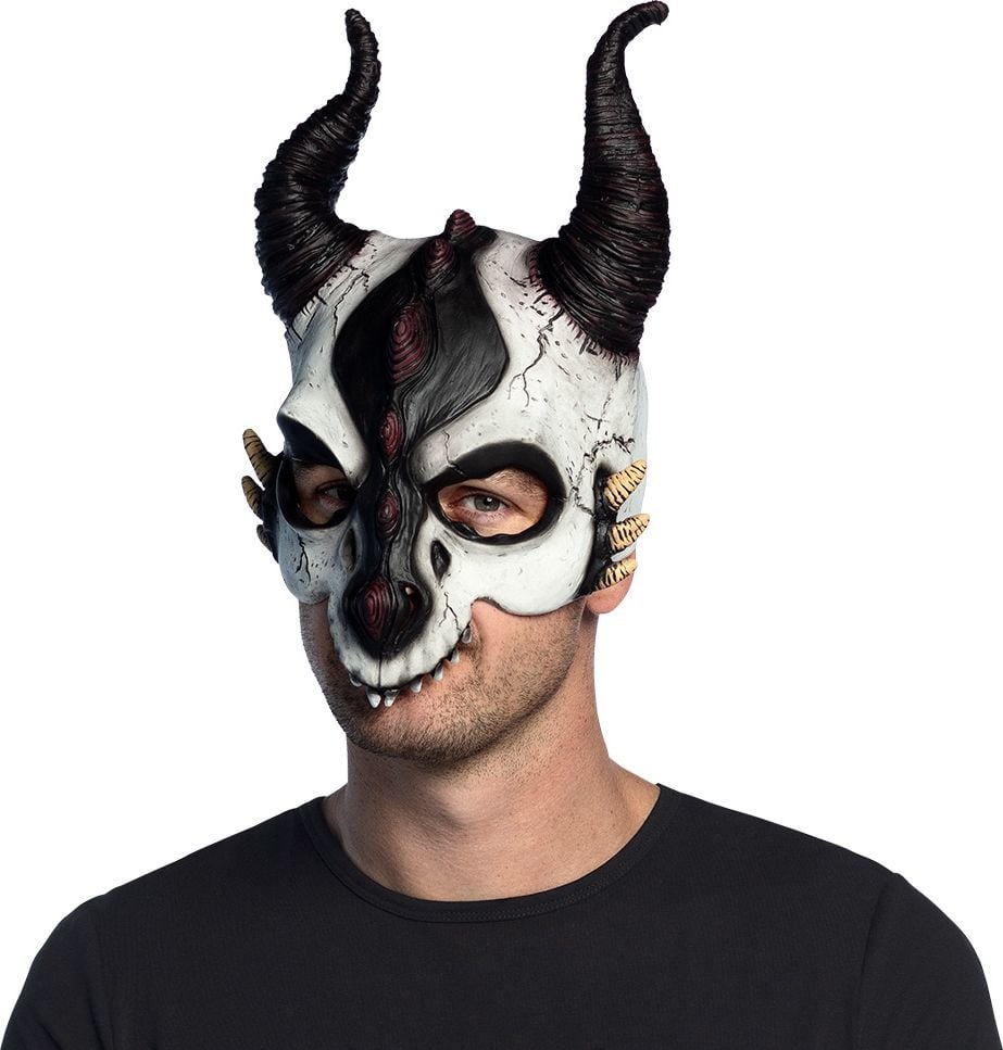 Halloween Latex Drakenschedel Halfmasker