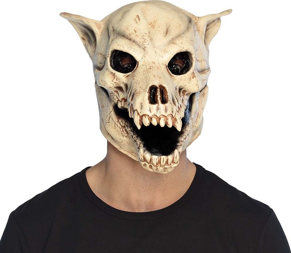 Halloween Latex Hondenschedel Hoofdmasker