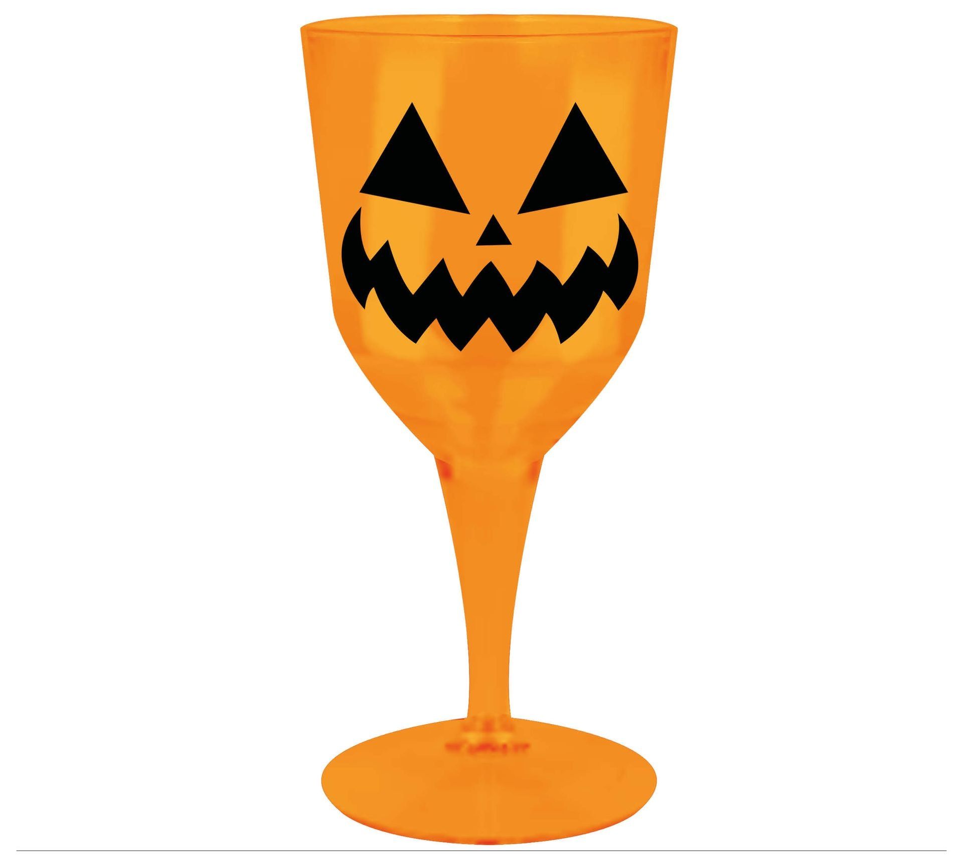 Halloween oranje pompoen wijnglas