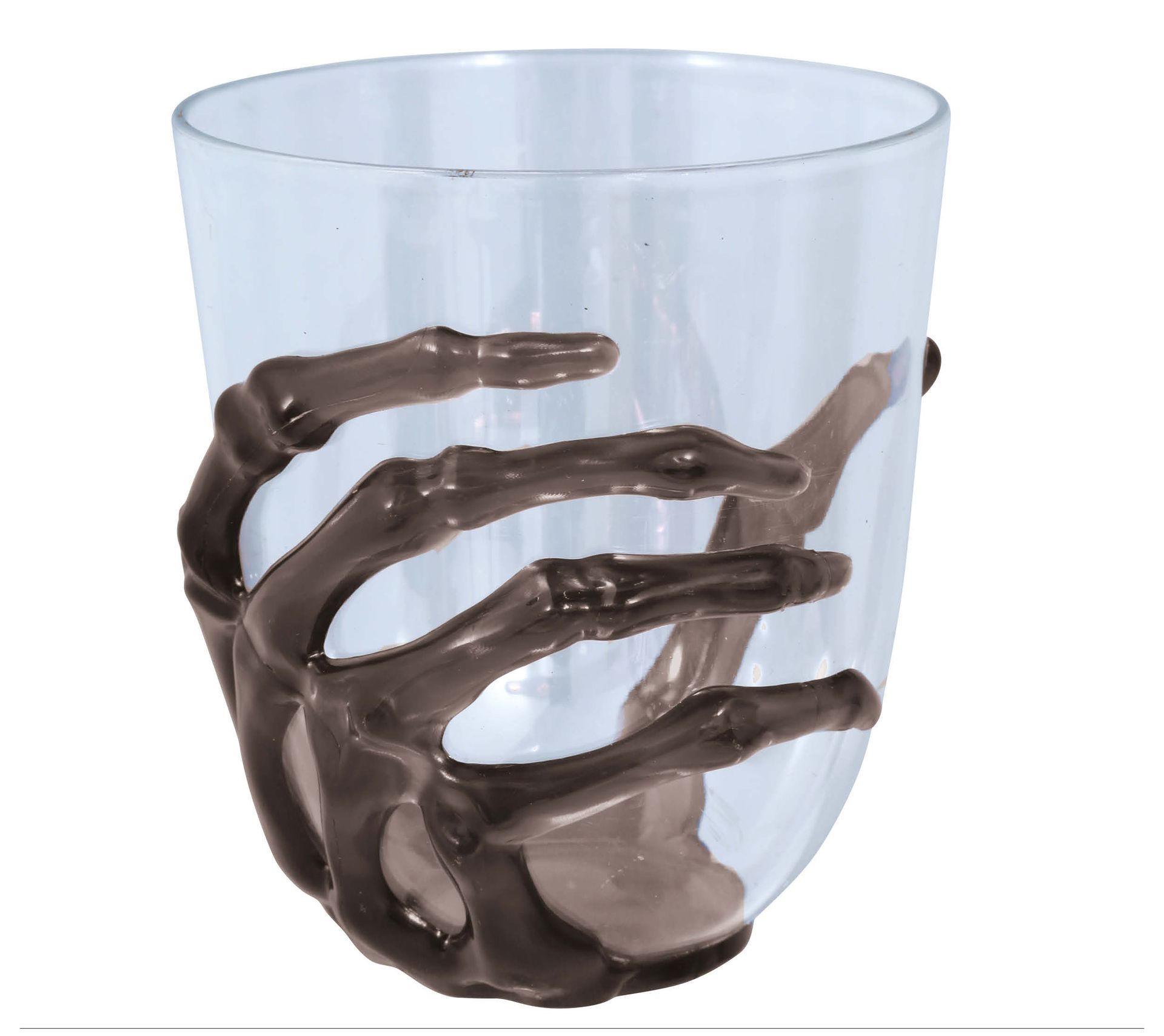 Halloween party glas met skelet hand