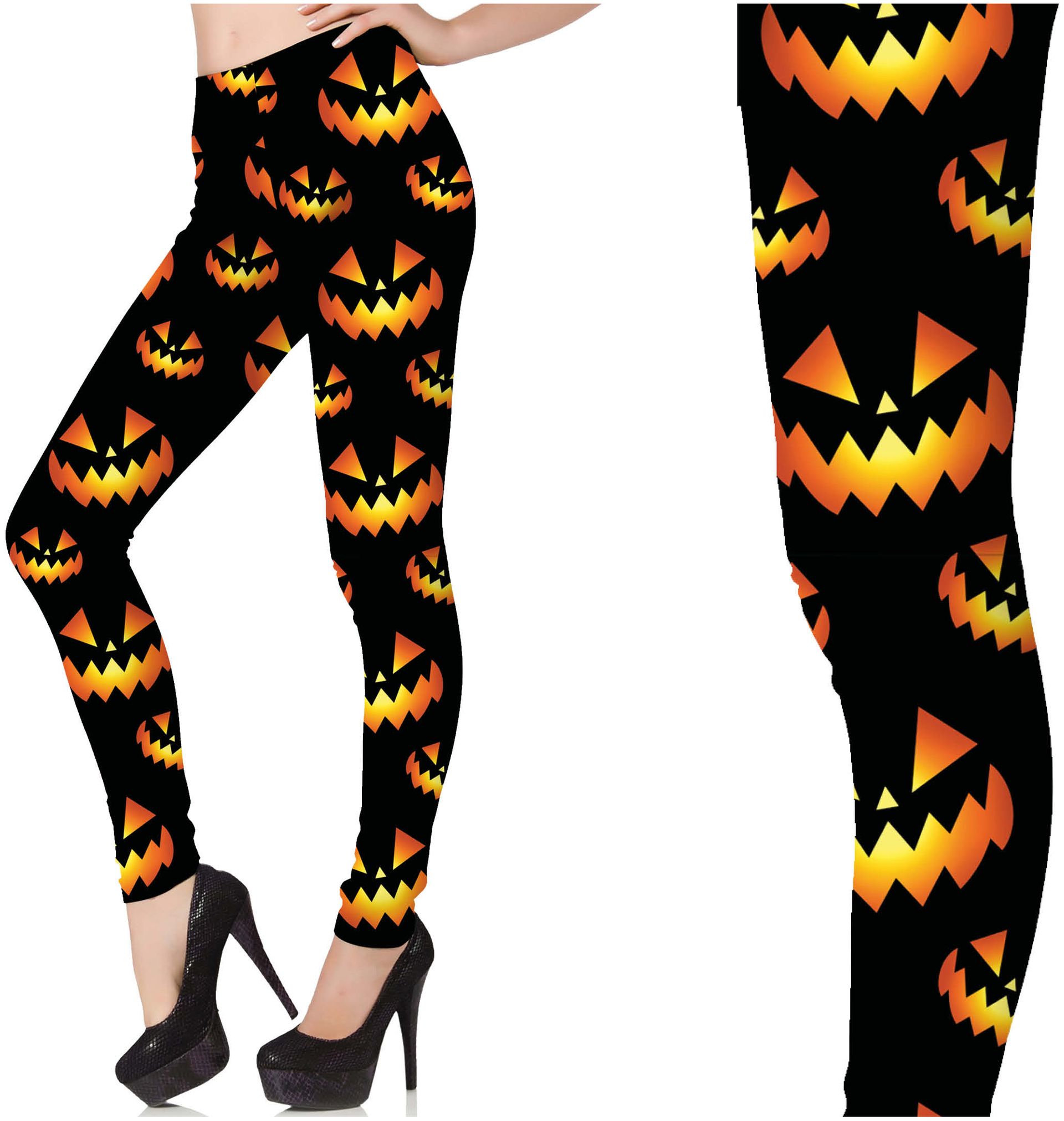 Halloween pompoen legging  dames