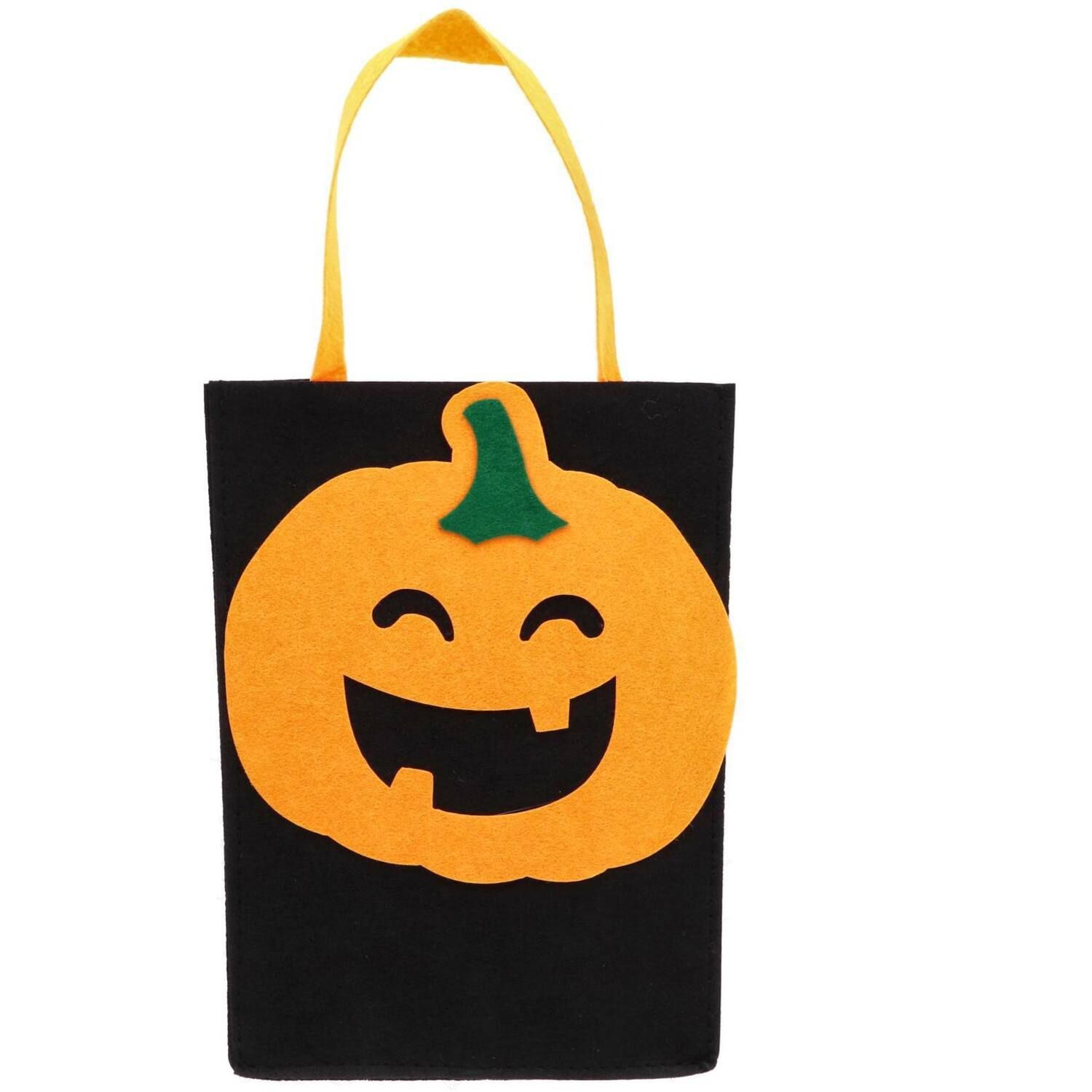 Halloween pompoen snoeptas 27x20x10 cm vilt