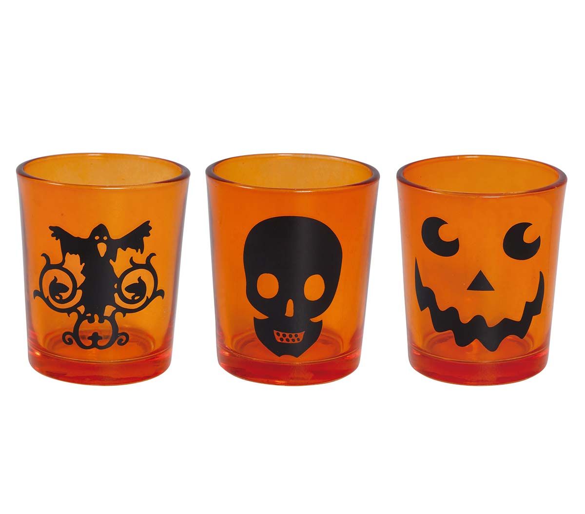 Halloween shotglaasjes oranje pompoen