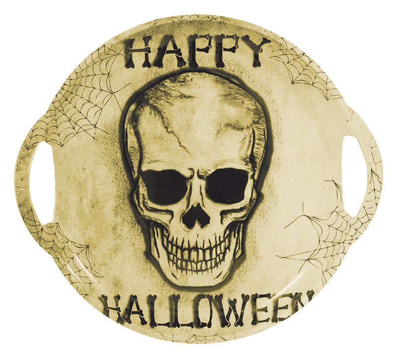 Halloween skull dienblad met handvaten