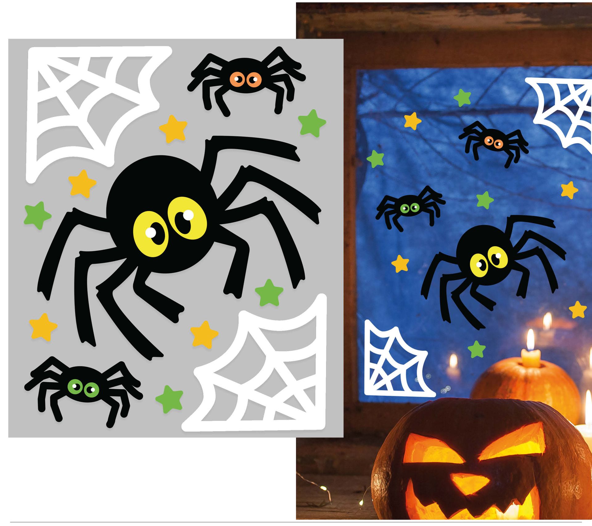 Halloween spin gel raamstickers