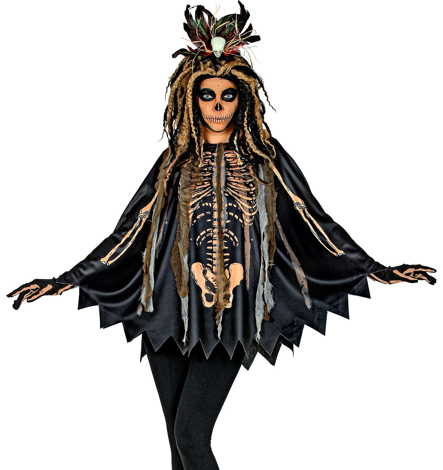 Halloween voodoo priester poncho