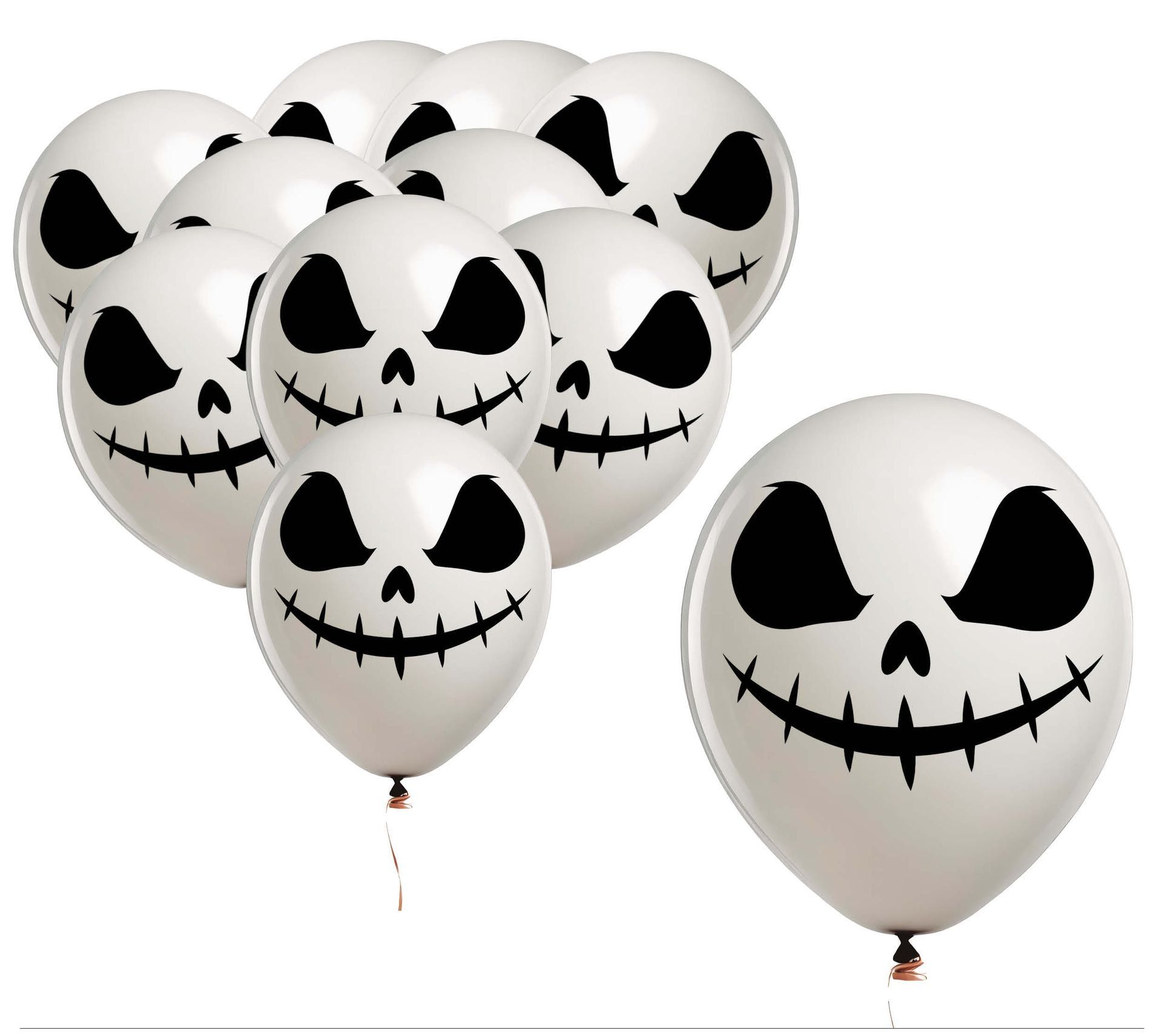 Halloween witte spoken ballonnen 30cm