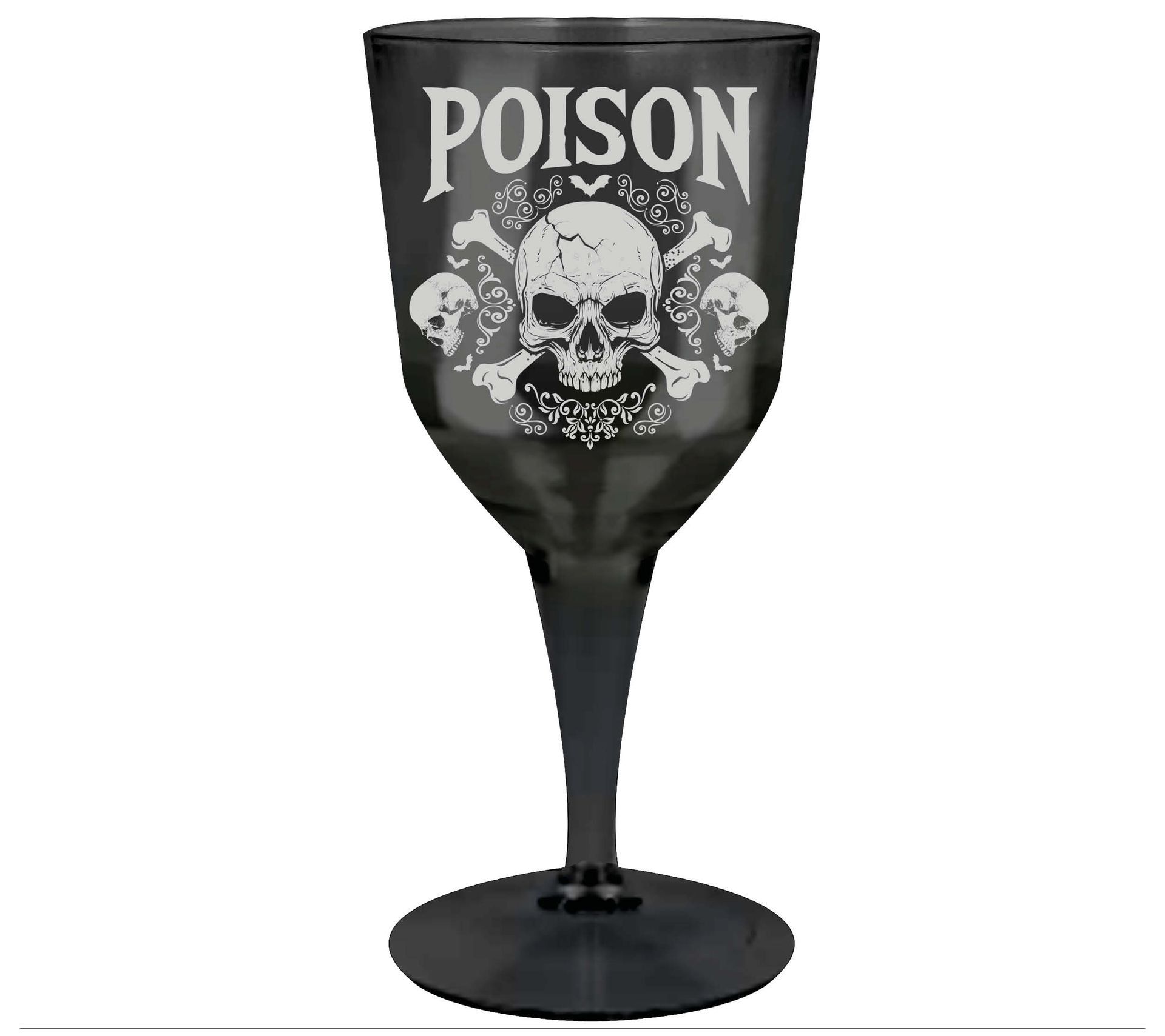 Halloween zwarte posion wijnglas