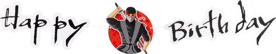 Happy Birthday' Ninja Letterslinger 120cm