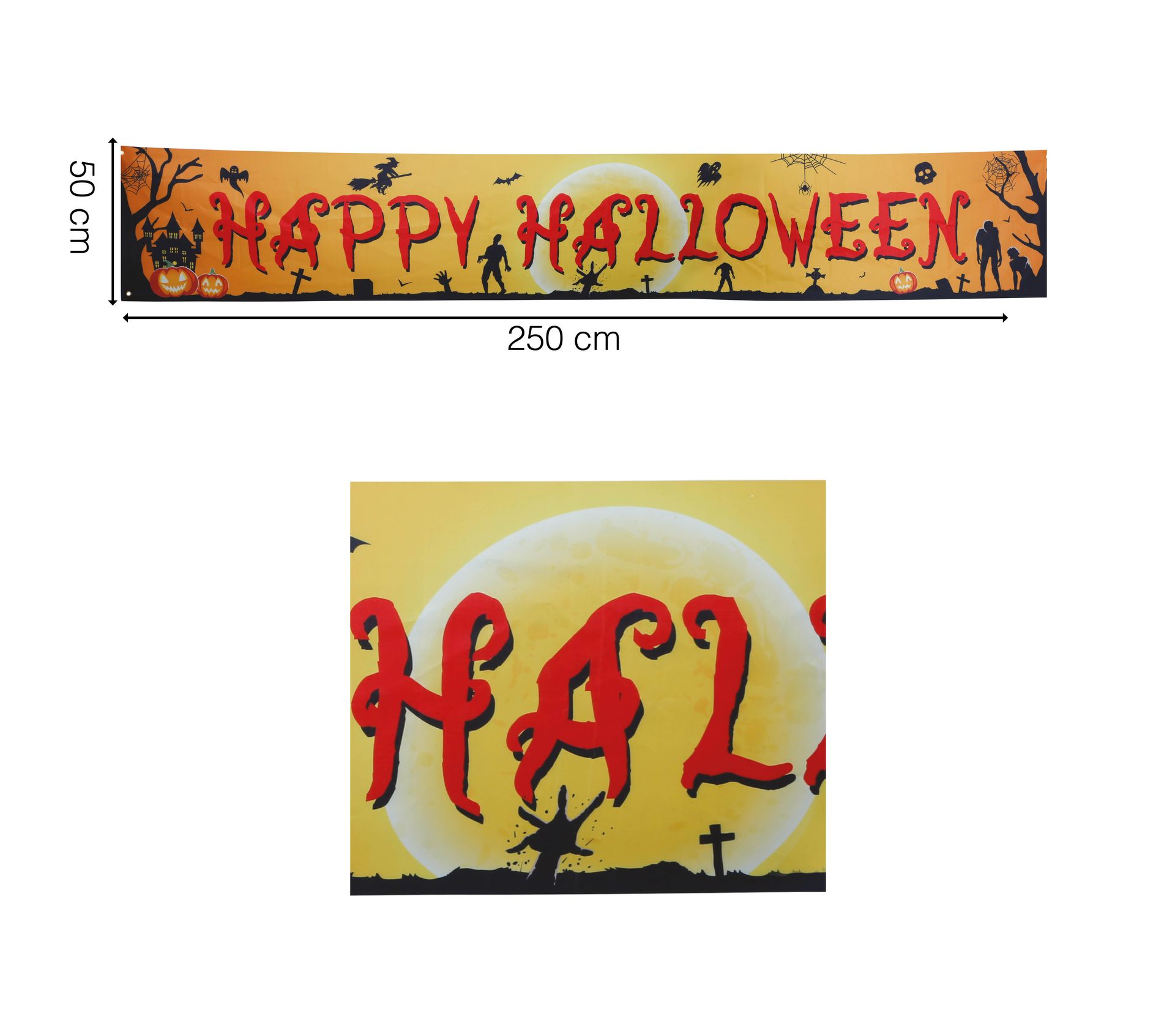 Happy Halloween banner oranje