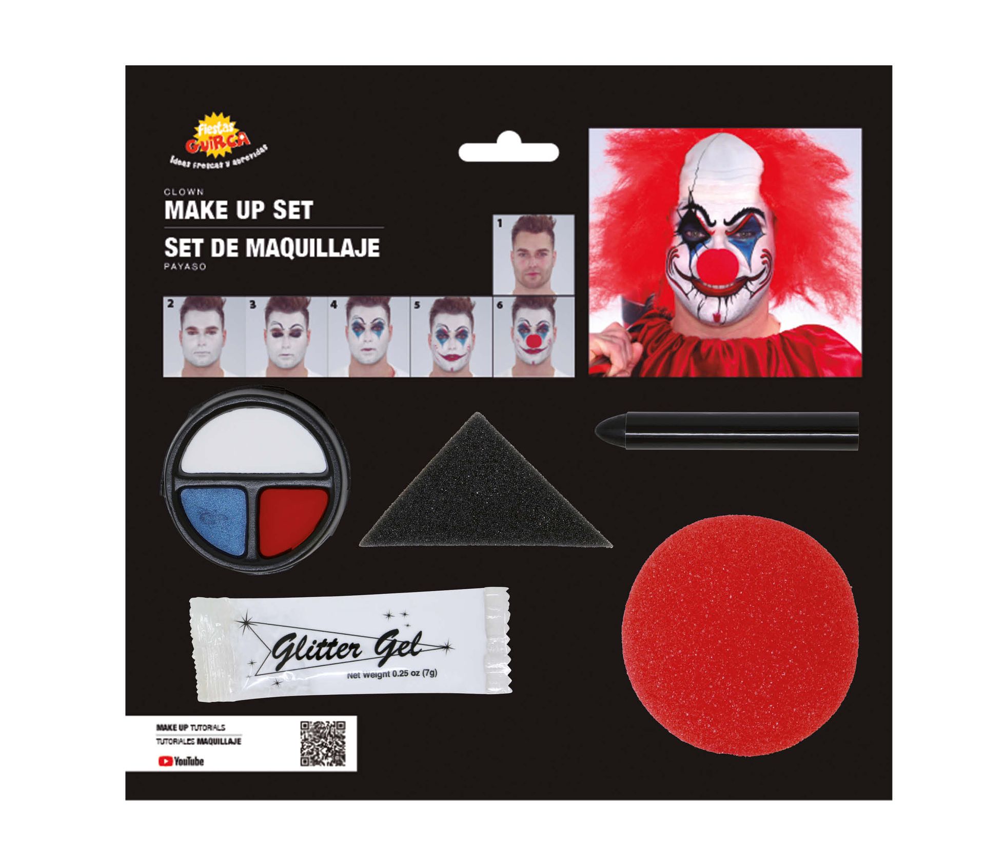 Horror clown make up set