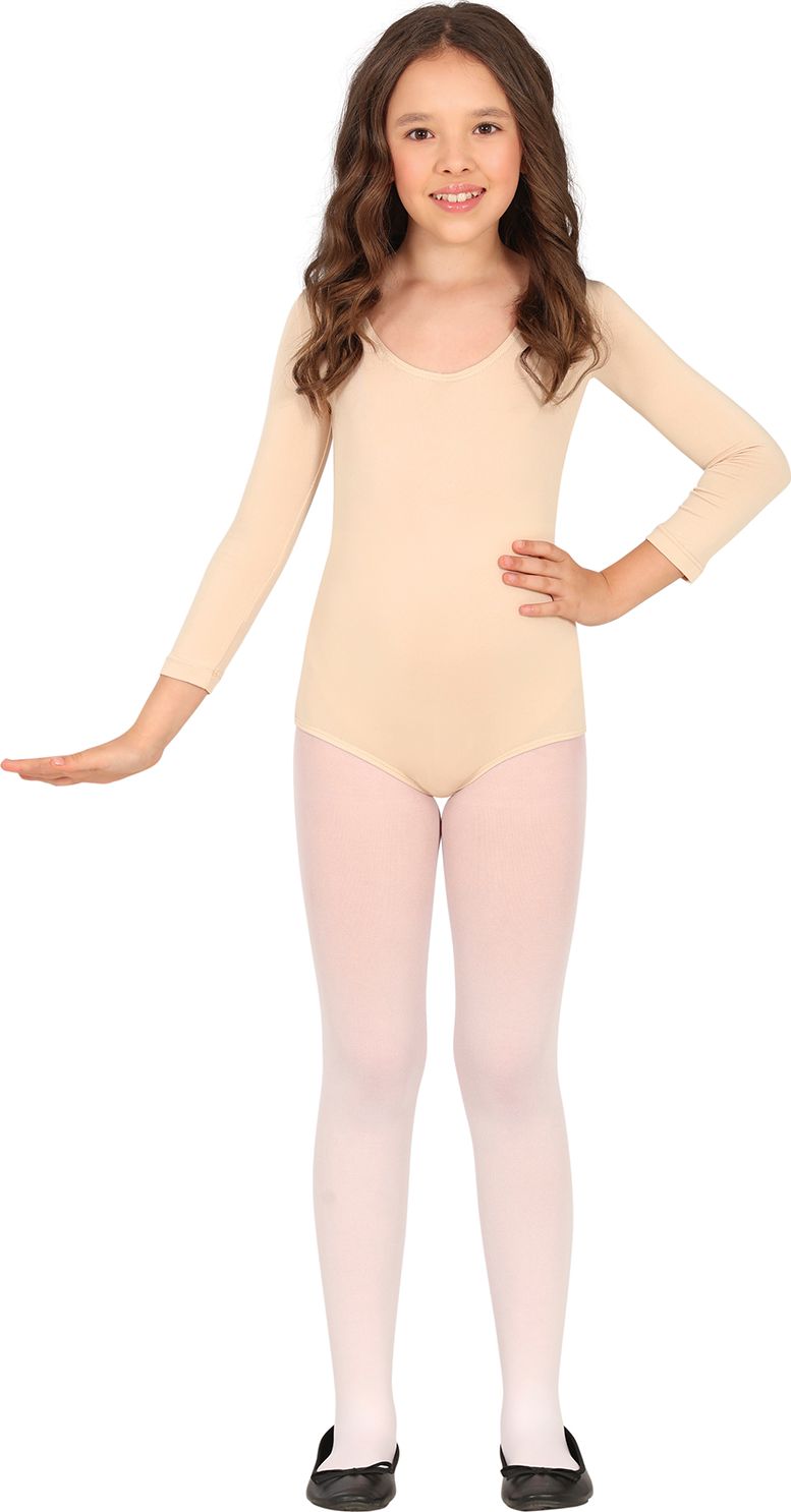 Huidskleur Lange Mouwen Leotard kind