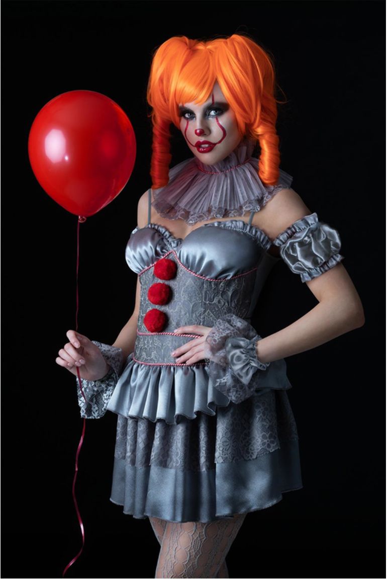 It Pennywise Sexy Dames Kostuum Grijs