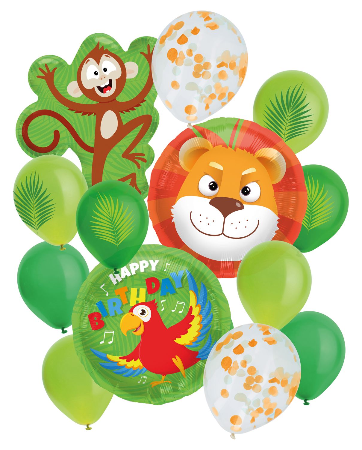 Jungle ballonnenset kinderfeestje Folie & Latex