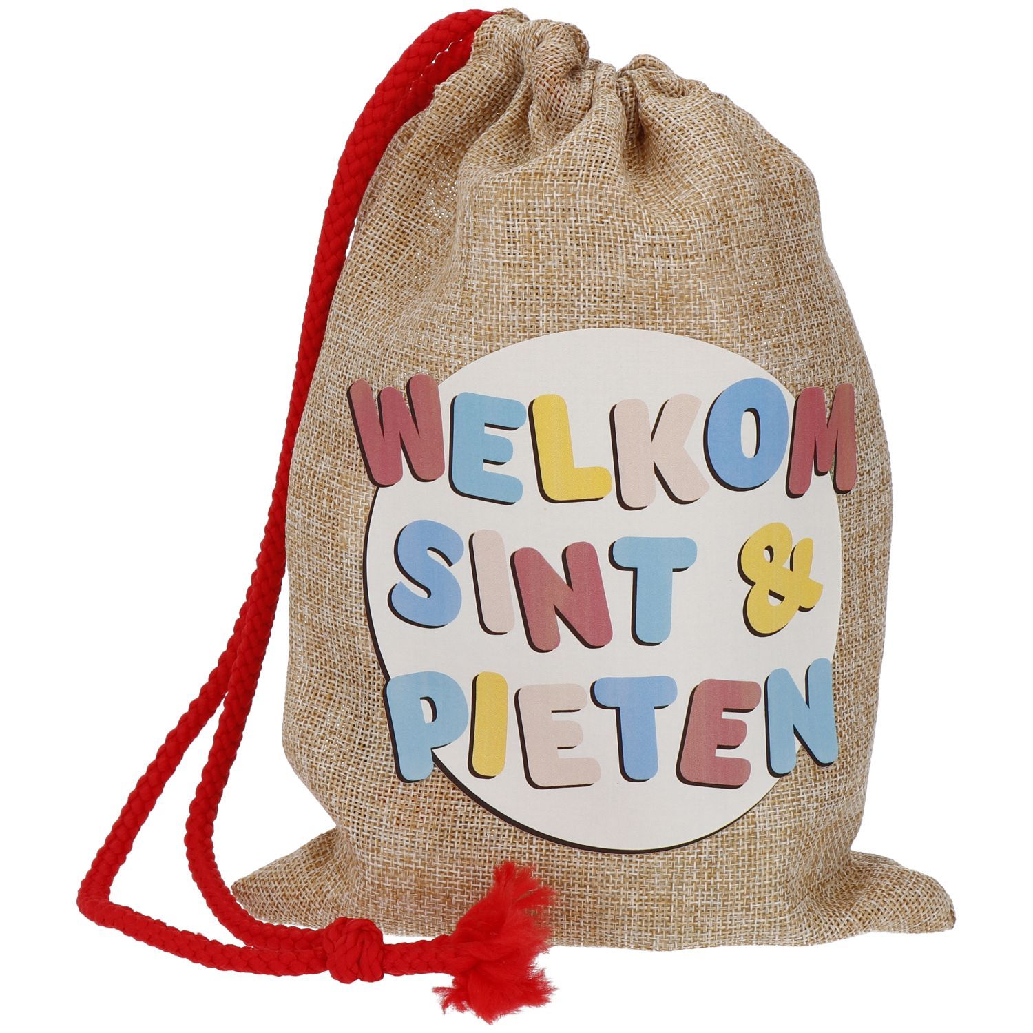 Jute uitdeelzak Sinterklaas