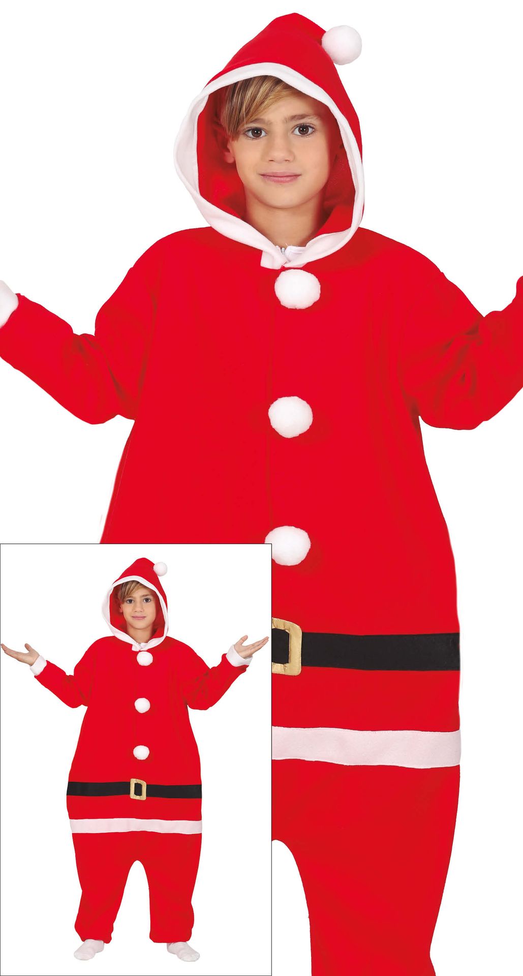 Kerstman onesie kind