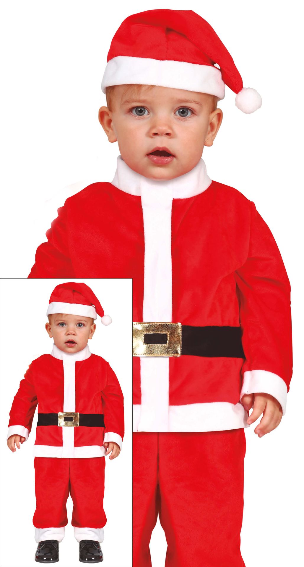 Kleine kerstman baby kostuum