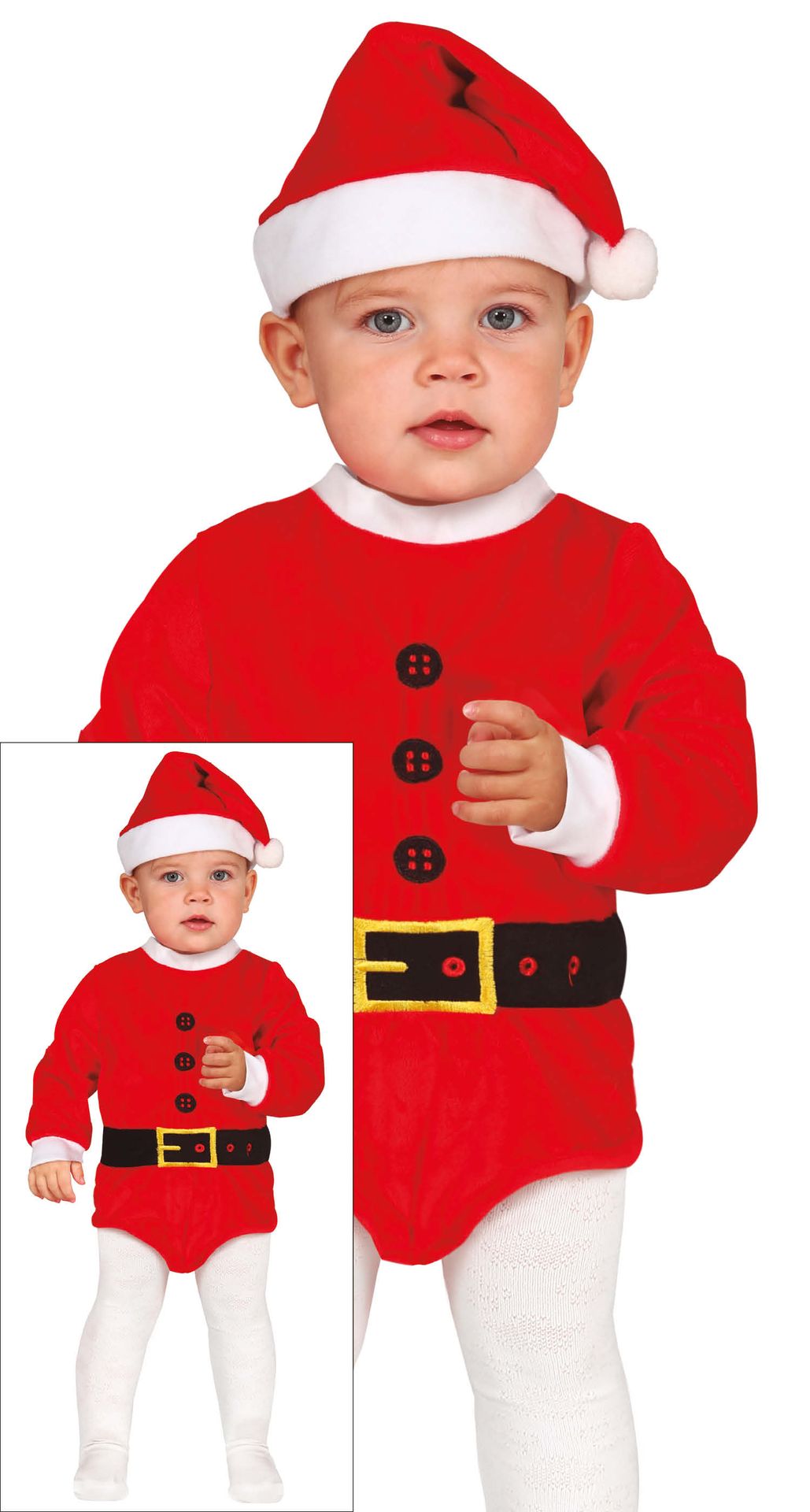 Kleine kerstman baby romper