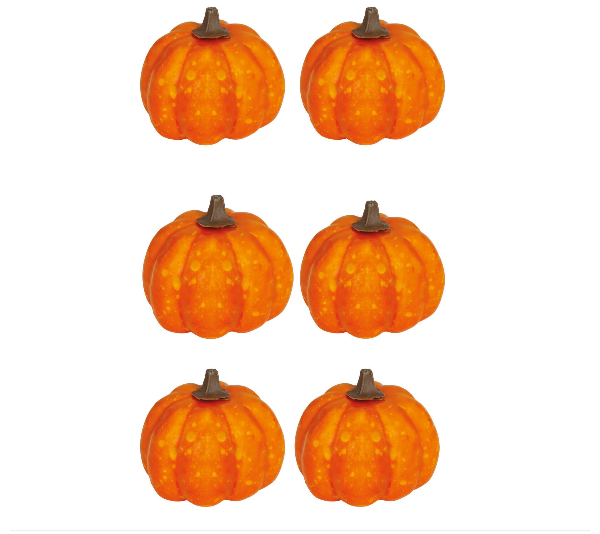 Kleine pompoenen halloween 6 stuks