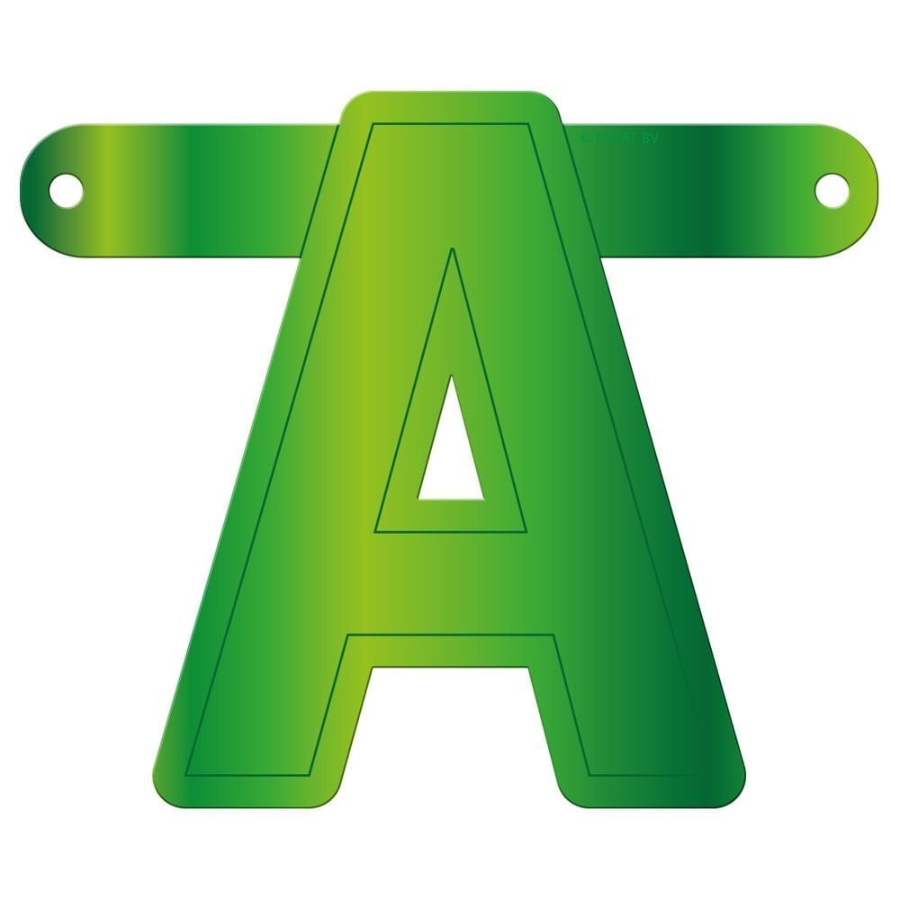 Letter A Banner Lime Groen