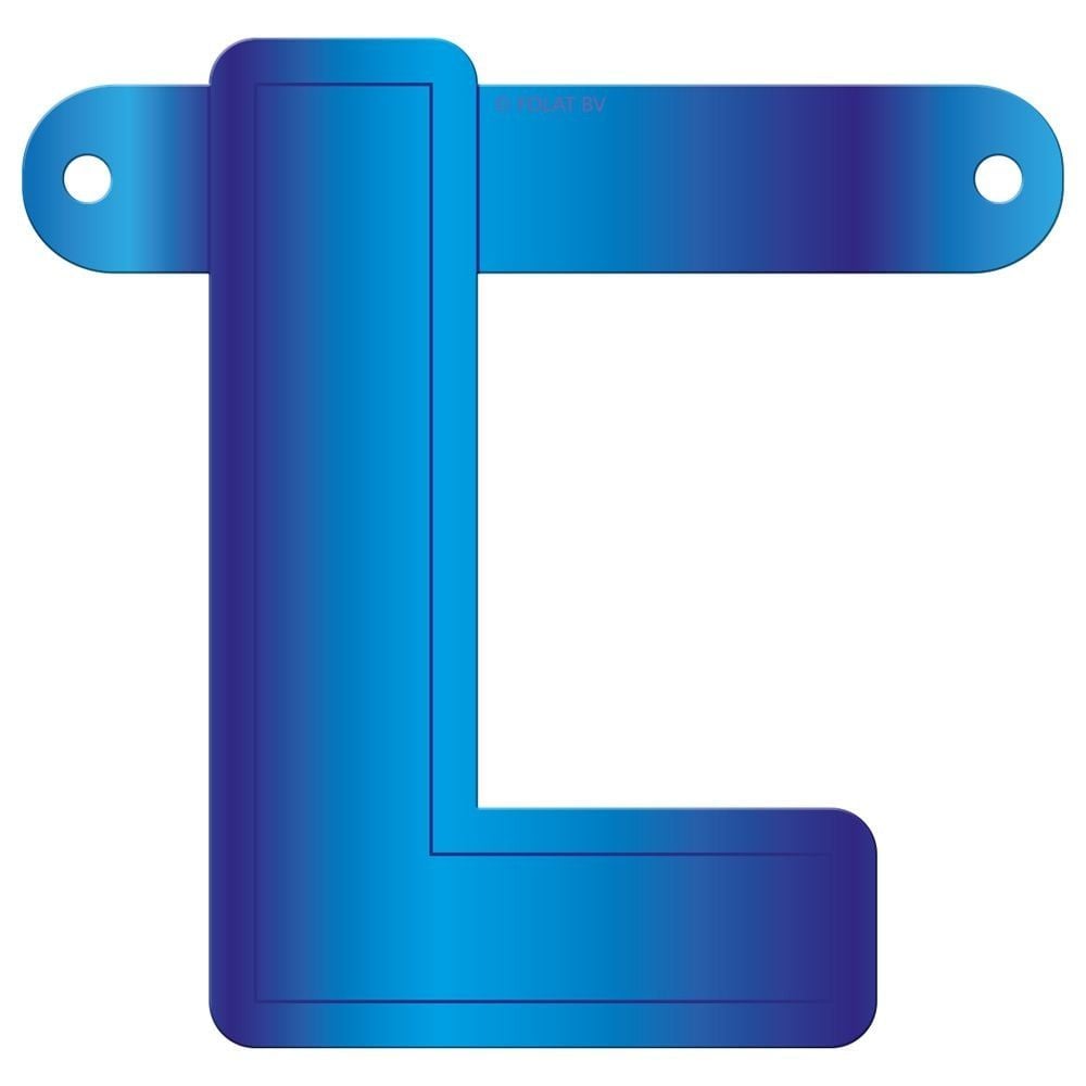 Letter L banner blauw