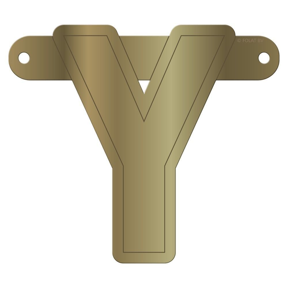 Letter Y banner metallic goud