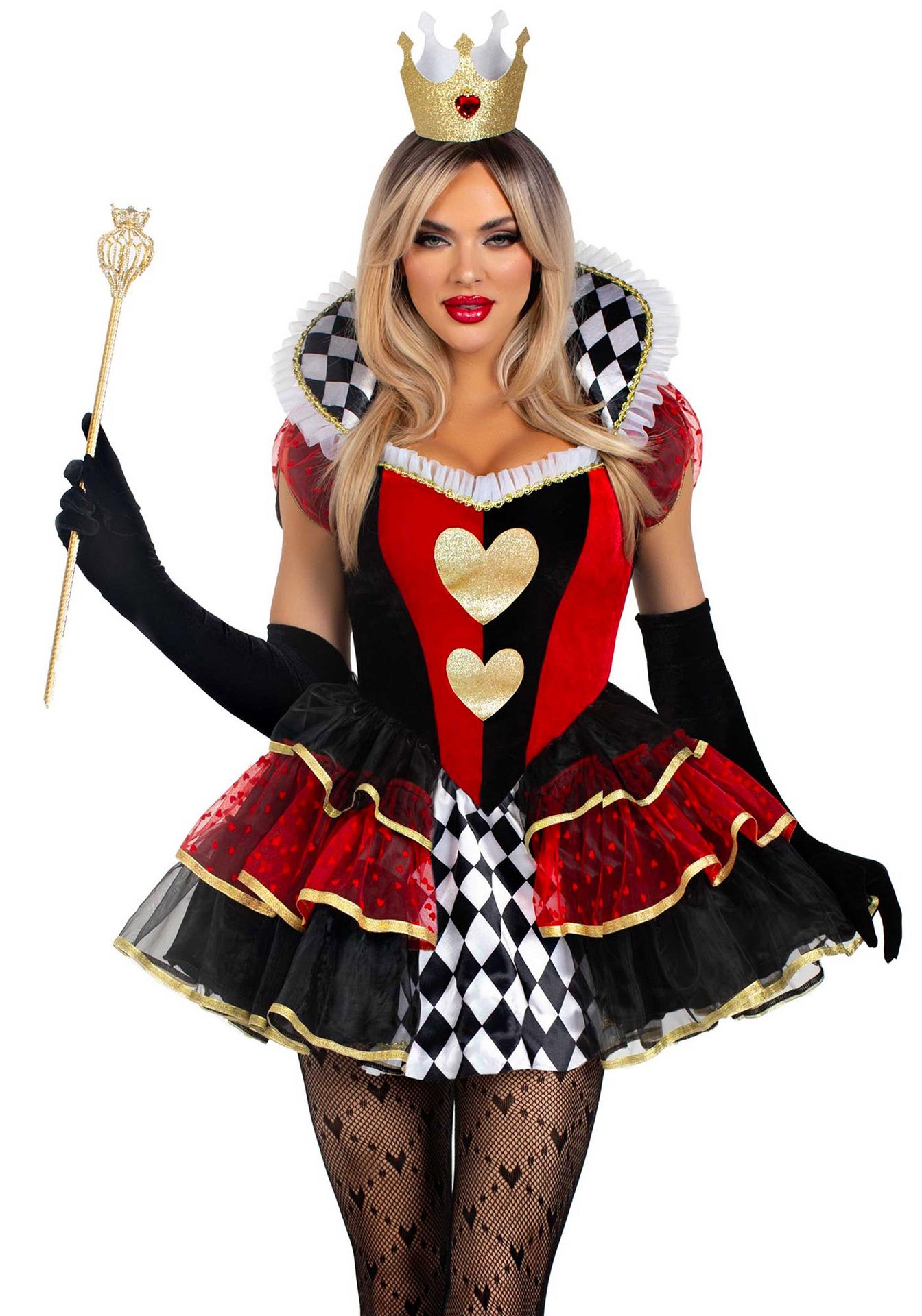 Luxe queen of hearts jurkje dames