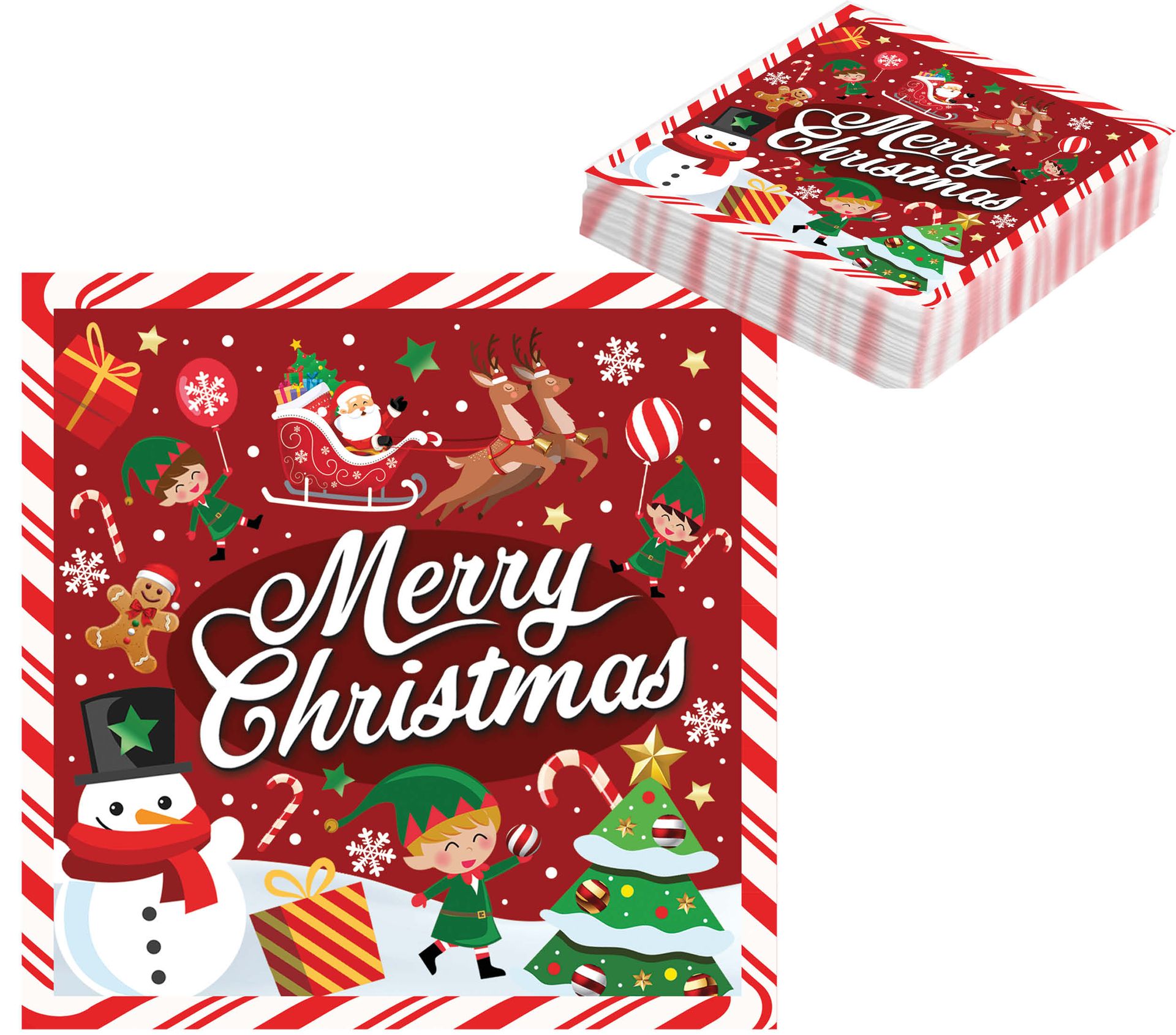 Merry Christmas kerst servetten 20 stuks